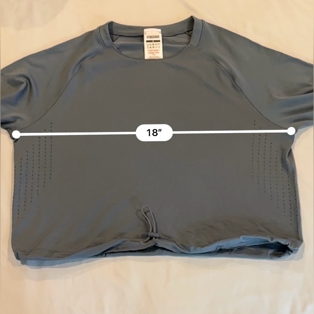 Gymshark Sweat Seamless Long Sleeve Crop Top- Gray - Picture 10 of 12